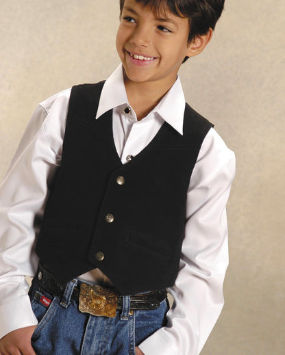 Kids' Cow Suede Vest - 02-094-0500-0512 BL