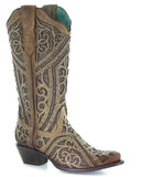 Women's Embroidery and Studs Western Boots