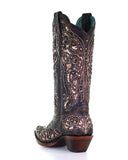 Women's Inlay Embroidery Western Boots