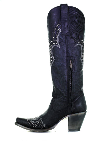 Women's Studded Tall Western Boots