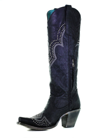 Women's Studded Tall Western Boots