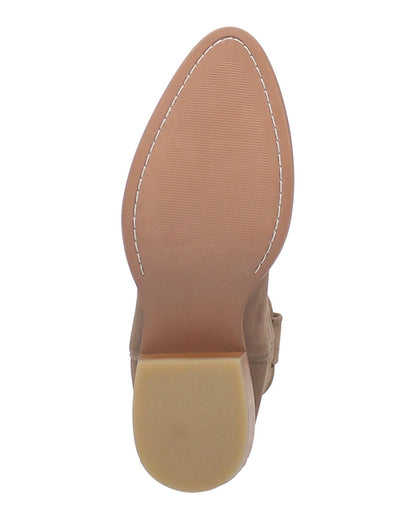 Dingo Women's Tumbleweed Western Booties in Sand with Round Toe at Skip's Western Outfitters | DI561-SAND