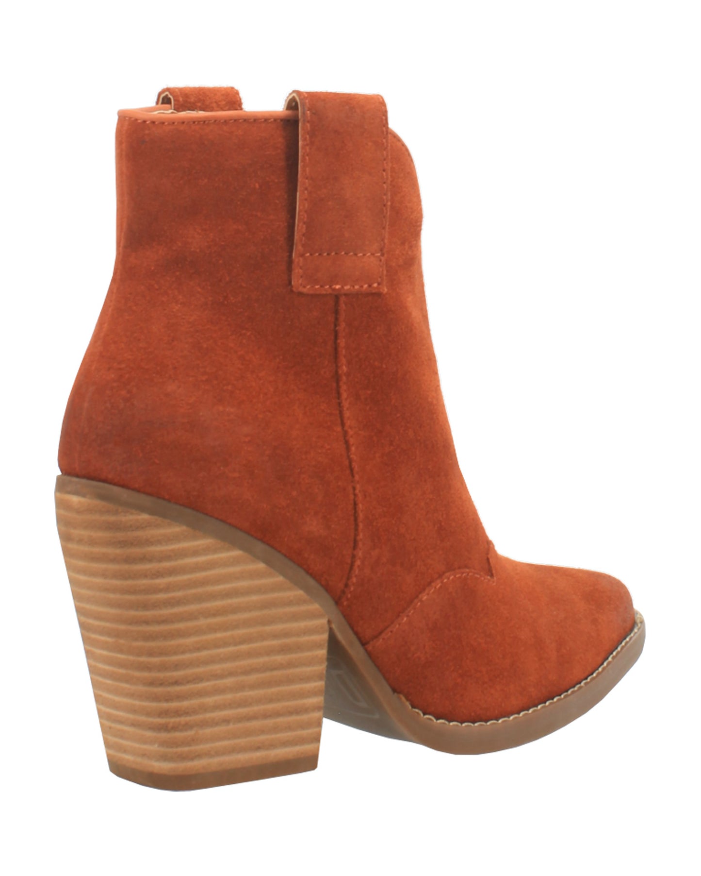 Dingo Women's Flannie Leather Booties in Rust with Snip Toe at Skip's Western Outfitters | DI342-RUST