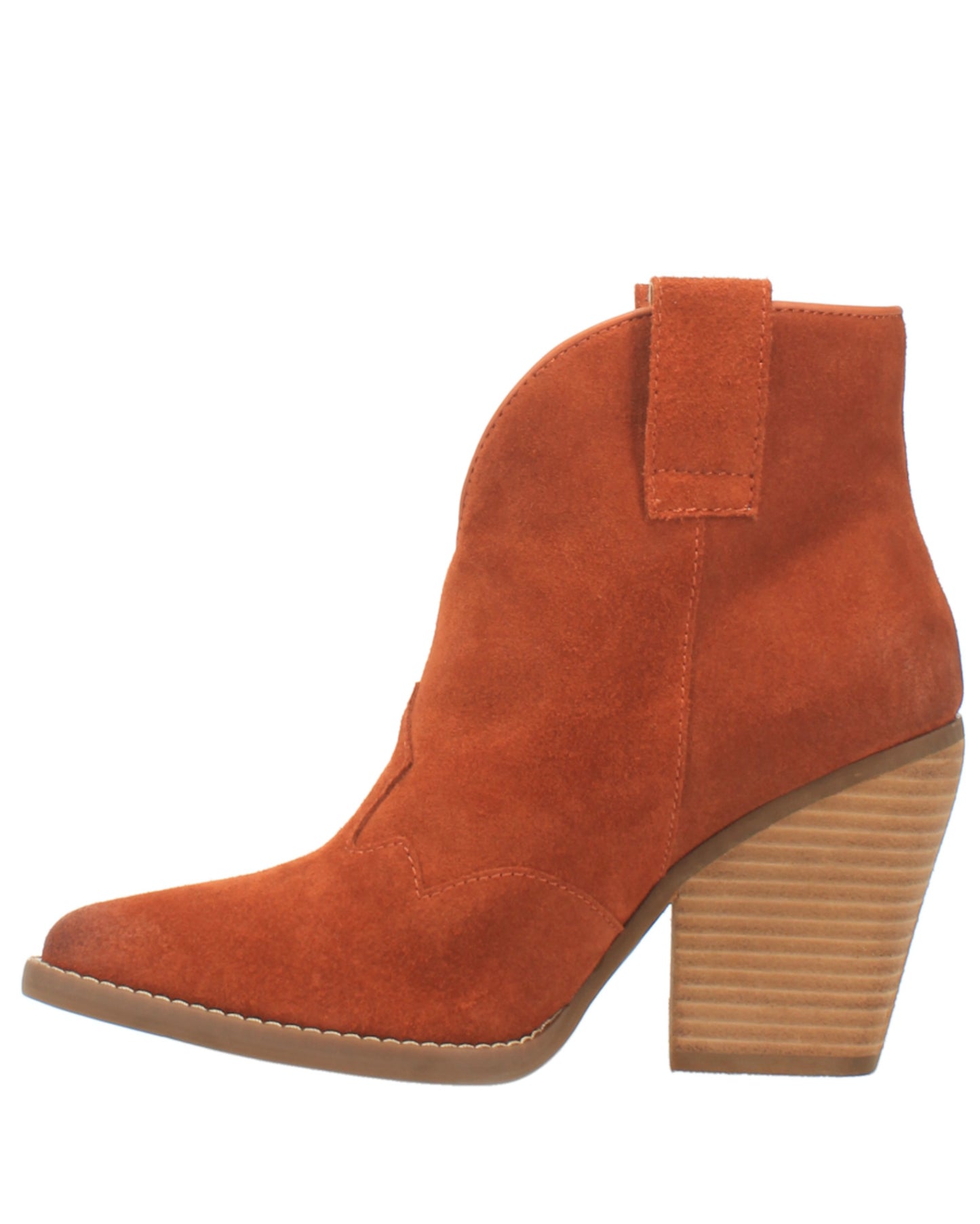 Dingo Women's Flannie Leather Booties in Rust with Snip Toe at Skip's Western Outfitters | DI342-RUST