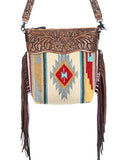 Women's Aztec Saddle Blanket Fringe Purse