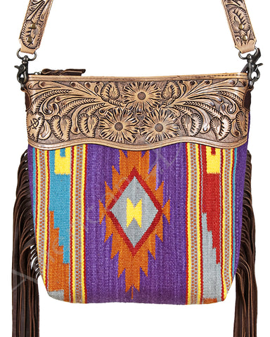 Tan/brown western suede fringe purse #western... - Depop