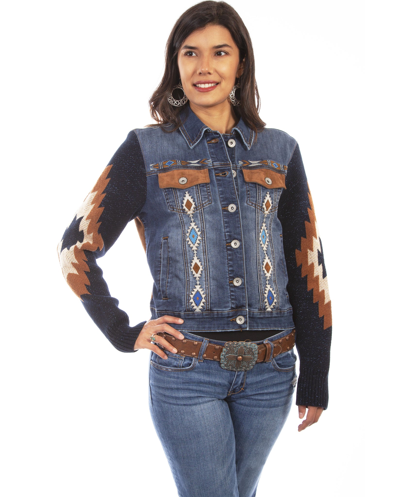 Women's Aztec Denim Jacket – Skip's Western Outfitters
