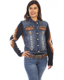 Women's Aztec Denim Jacket