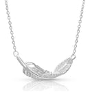 Women's Turning Feather Necklace