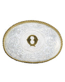 Engraved Initial Q Medium Oval Belt Buckle