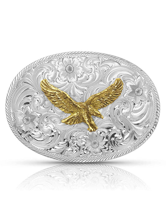 Classic Eagle Belt Buckle by Montana Silversmiths from Skip’s Western Outfitters | MON-G1840-696-One-Size-Silver