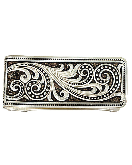 Beaded Scroll Money Clip by Montana Silversmiths from Skip’s Western Outfitters | MON-MCL16RTS-One-Size-Silver