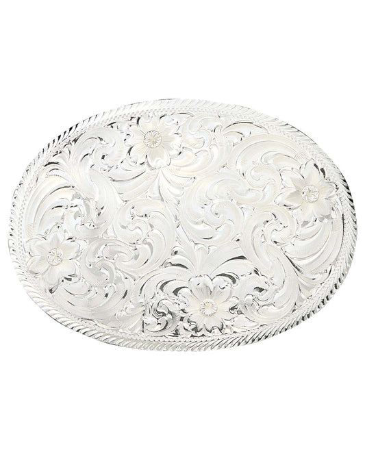 Engraved Western Belt Buckle by Montana Silversmiths from Skip’s Western Outfitters | MON-1840-One-Size-Silver