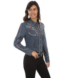 Women's Feather and Floral Western Shirt