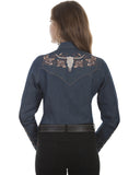 Women's Embroidery Roses Western Shirt