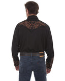 Men's Embroidered Scroll Western Shirt