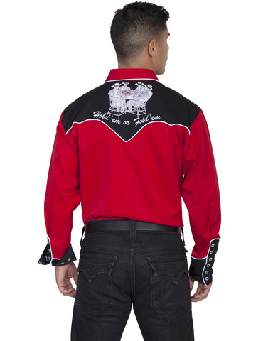 Scully Four Ace Embroidery - Men's Western Shirt