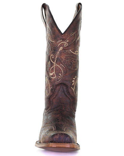 Corral L5079 Women's Handcrafted Square Toe Cowgirl Boots in Brown at Skip's Western Outfitters
