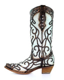 Women's Glitter & Crystal Inlay Boots - Blue