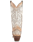 Women's Glitter & Crystal Inlay Boots - White
