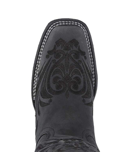 Corral L5464 Women's Handcrafted Square Toe Cowgirl Boots in Black at Skip's Western Outfitters