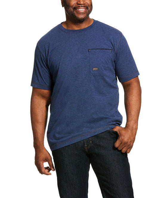 Men's Rebar Workman T-Shirt by Ariat from Skip’s Western Outfitters | ARI-10030314-S-NavyBlue