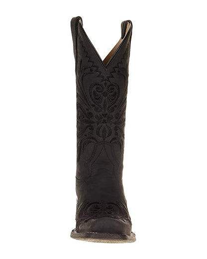 Corral L5464 Women's Handcrafted Square Toe Cowgirl Boots in Black at Skip's Western Outfitters