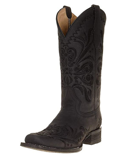 Corral L5464 Women's Handcrafted Square Toe Cowgirl Boots in Black at Skip's Western Outfitters