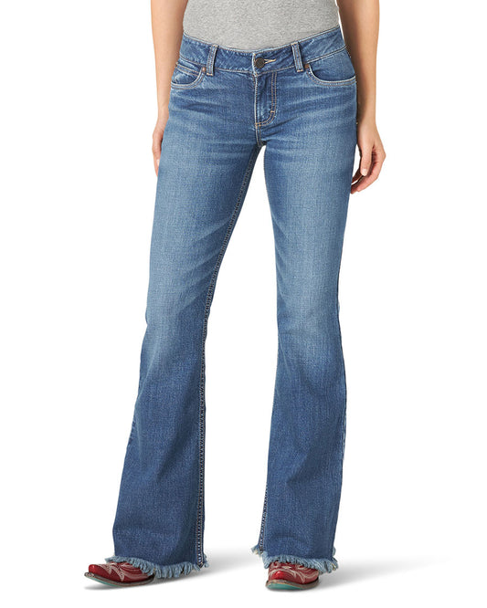 Women's Retro® Mae Mid-Rise Flare Jeans by Wrangler from Skip’s Western Outfitters | WRA-09MWFAD-00-30