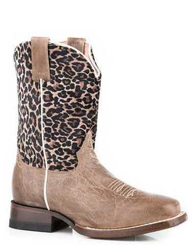 Big Kids' Cheetah Western Boots
